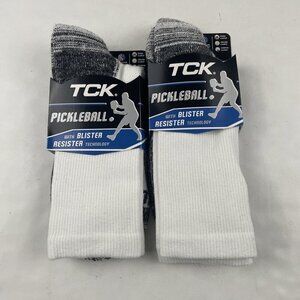TCK Crew Pickleball Socks Lot Of 2 Blister Resister Technology M9-12 W10-13